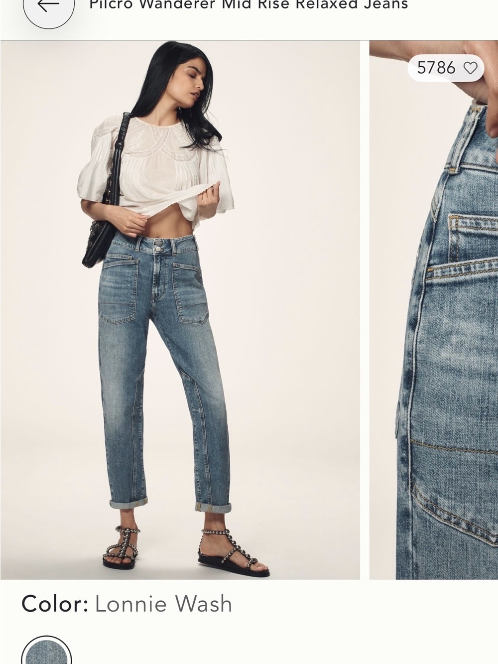 Pilcro Lonnie Wash Mid-Rise Relaxed Jeans
